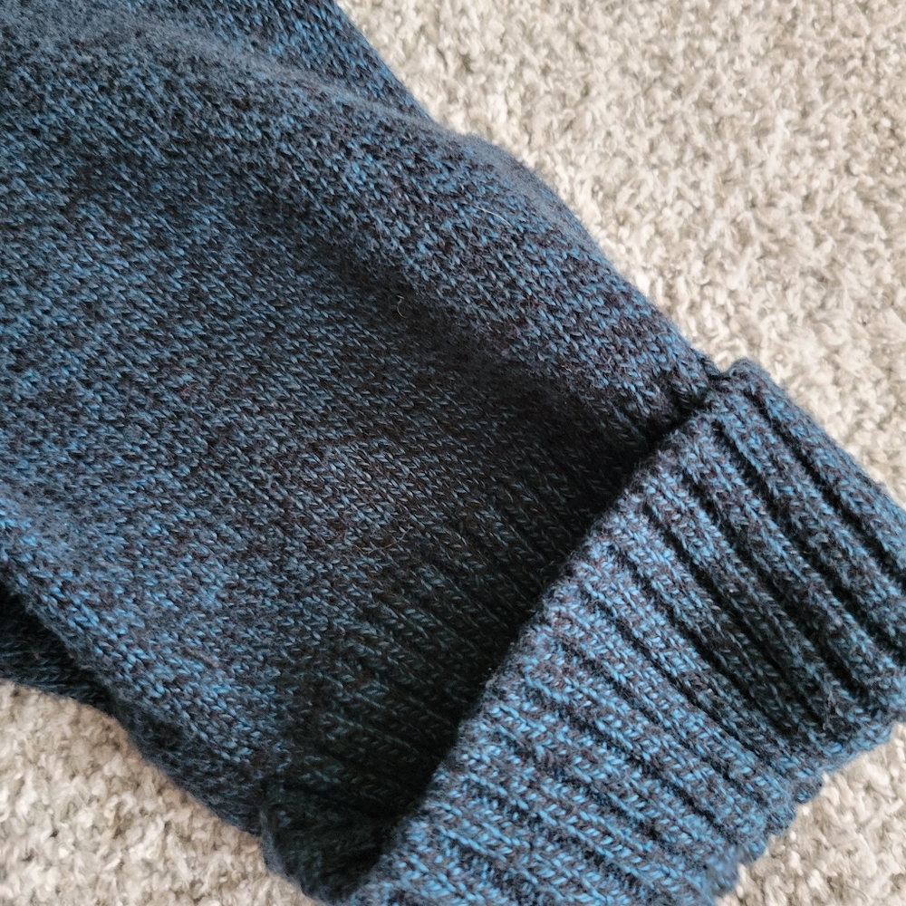 B2G1 3/$20 Ann Taylor Steel Navy Knit Sweater Dress Size Med - Picture 2 of 5